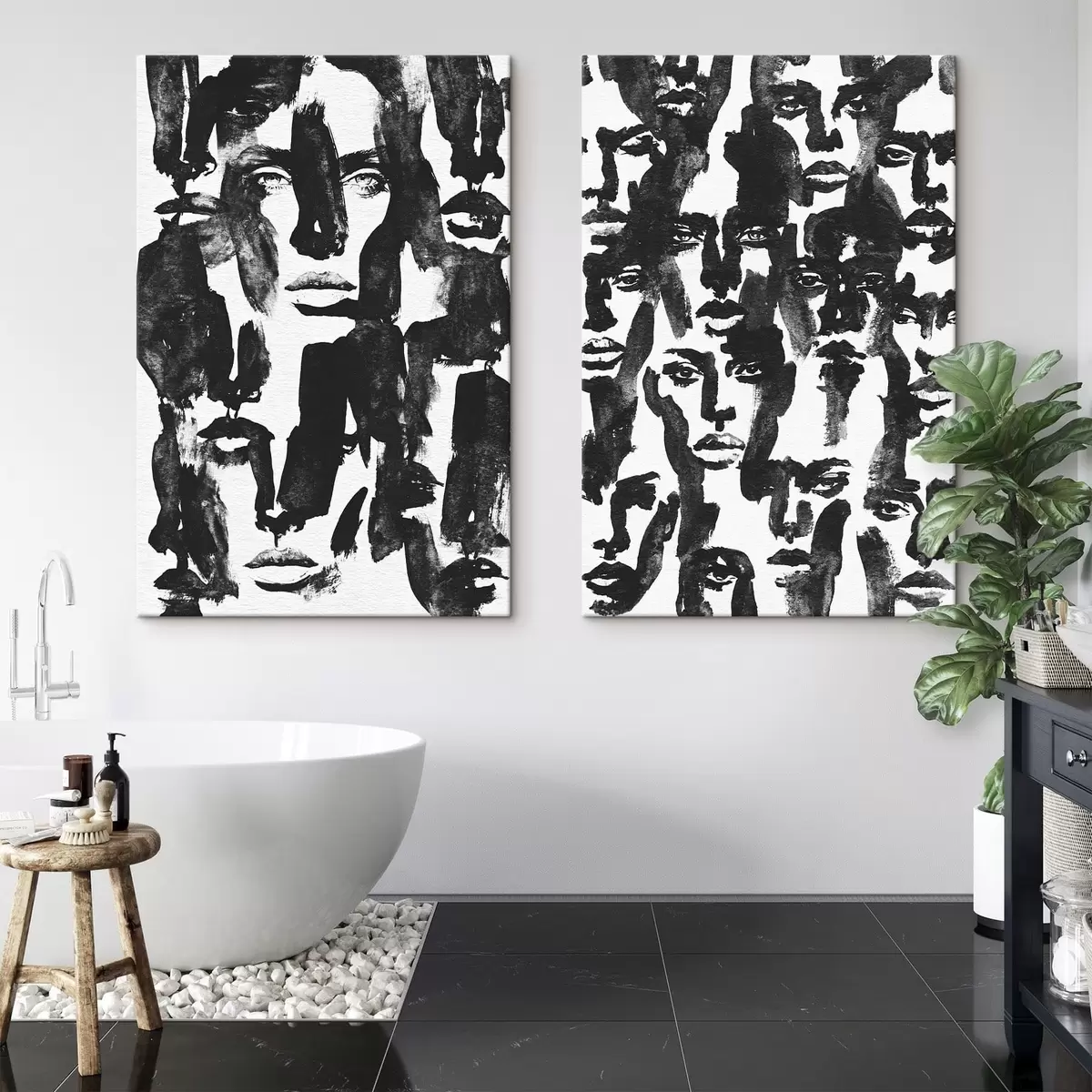 Quadro Facce astratte nr. m31035
