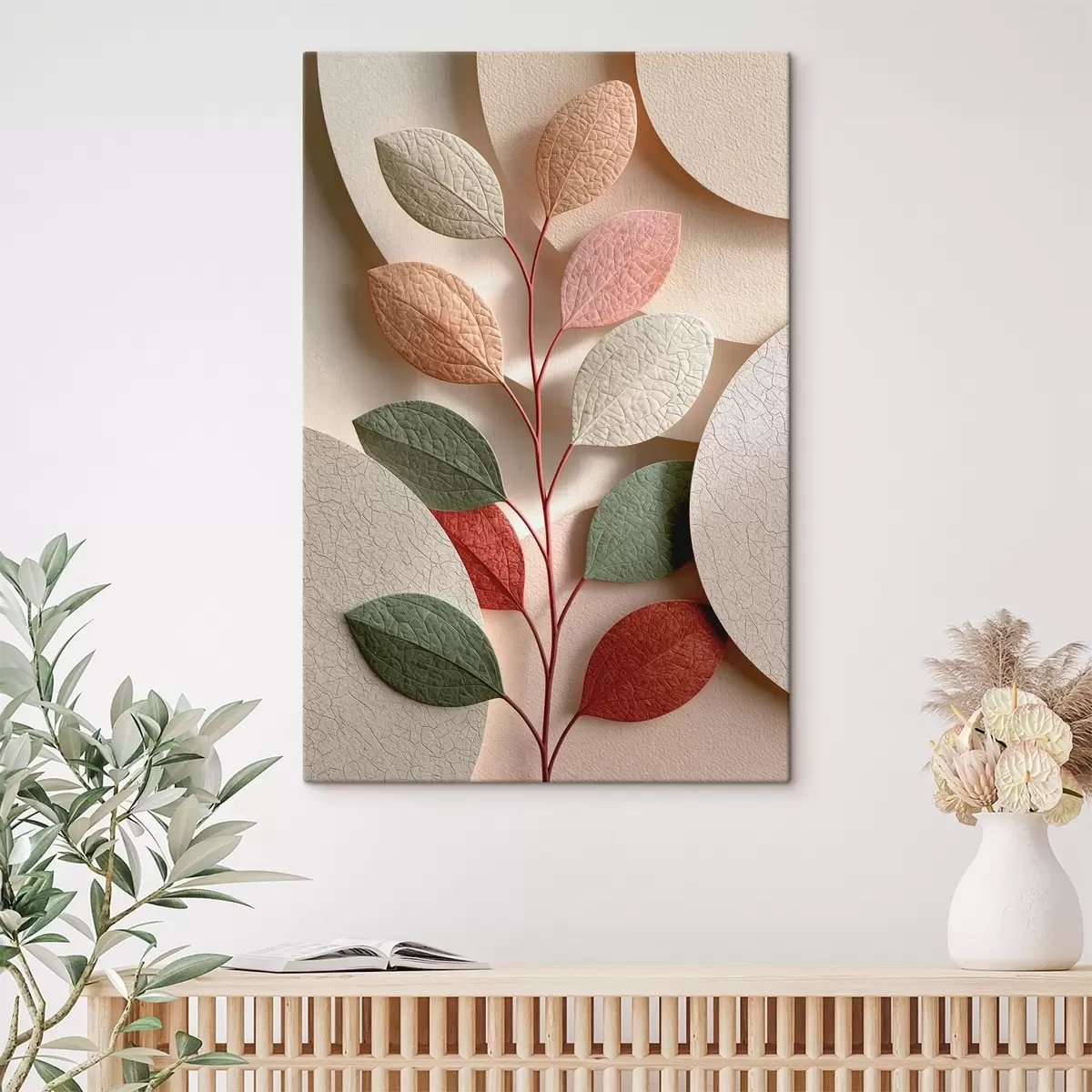 Quadro Ramo botanico con forme geometriche nr. s50863