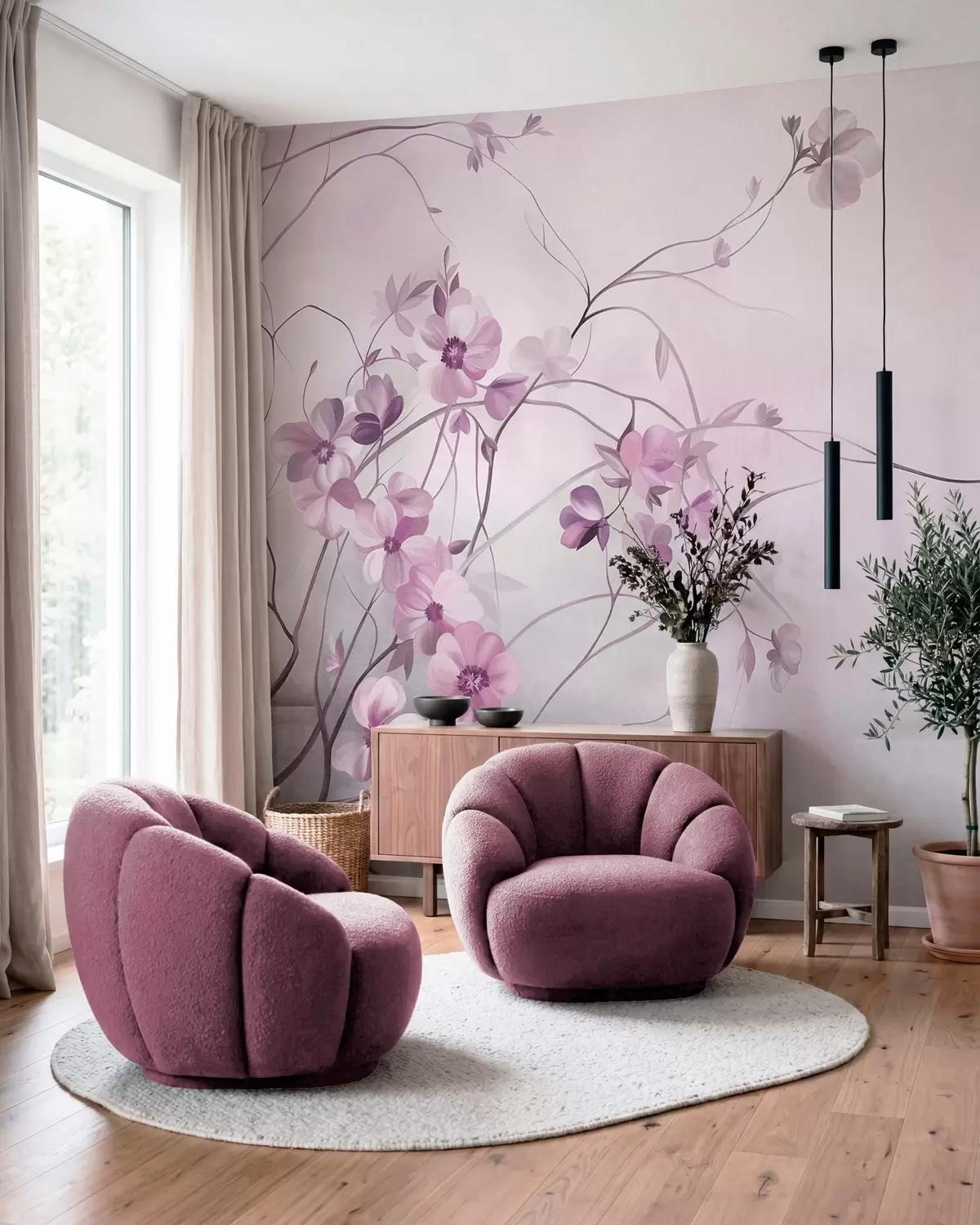 carta da parati Sogno in fiore · Rosa nr. w10083v1