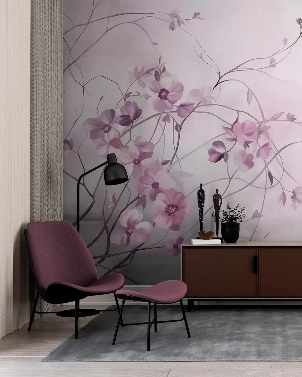 carta da parati Sogno in fiore · Rosa nr. w10083v1