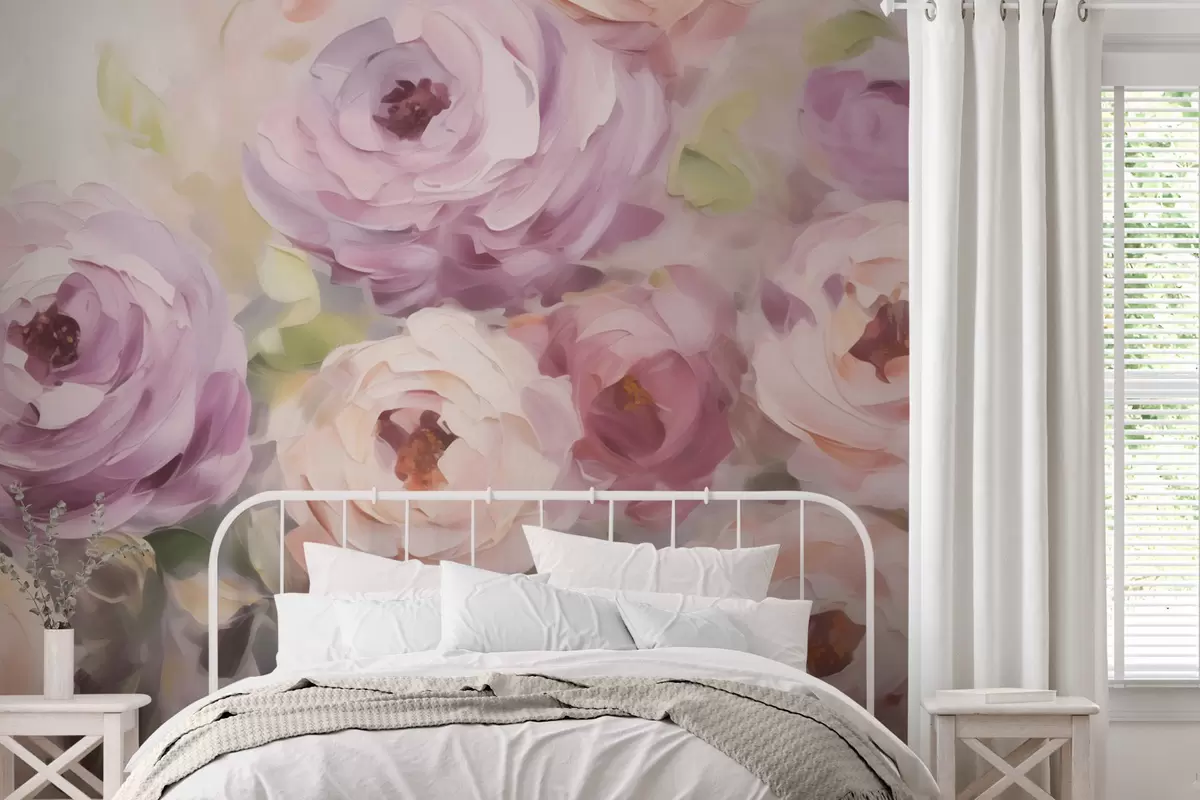 carta da parati Rose astratte, imitazione di un dipinto nr. w05996
