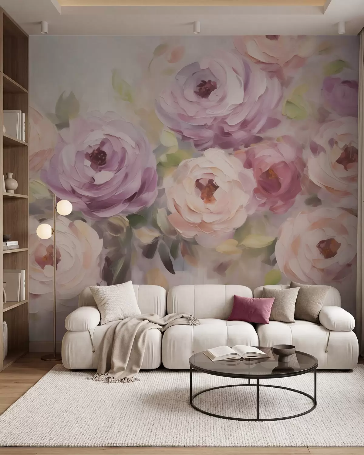 carta da parati Rose astratte, imitazione di un dipinto nr. w05996