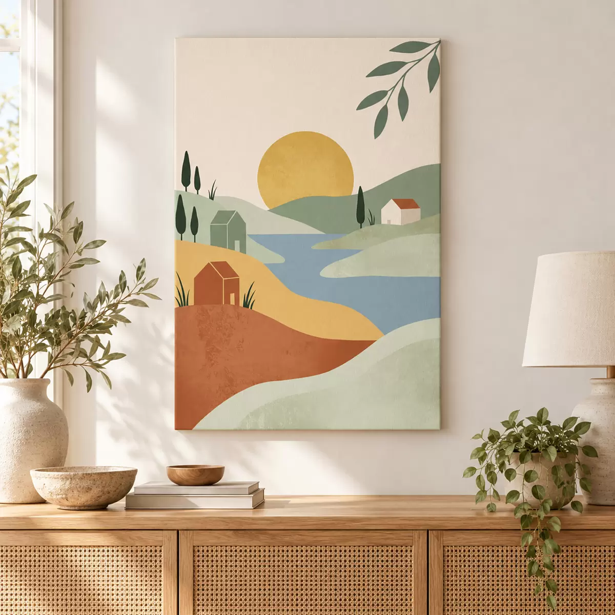 Quadro Paesaggio sereno al tramonto nr. s50729