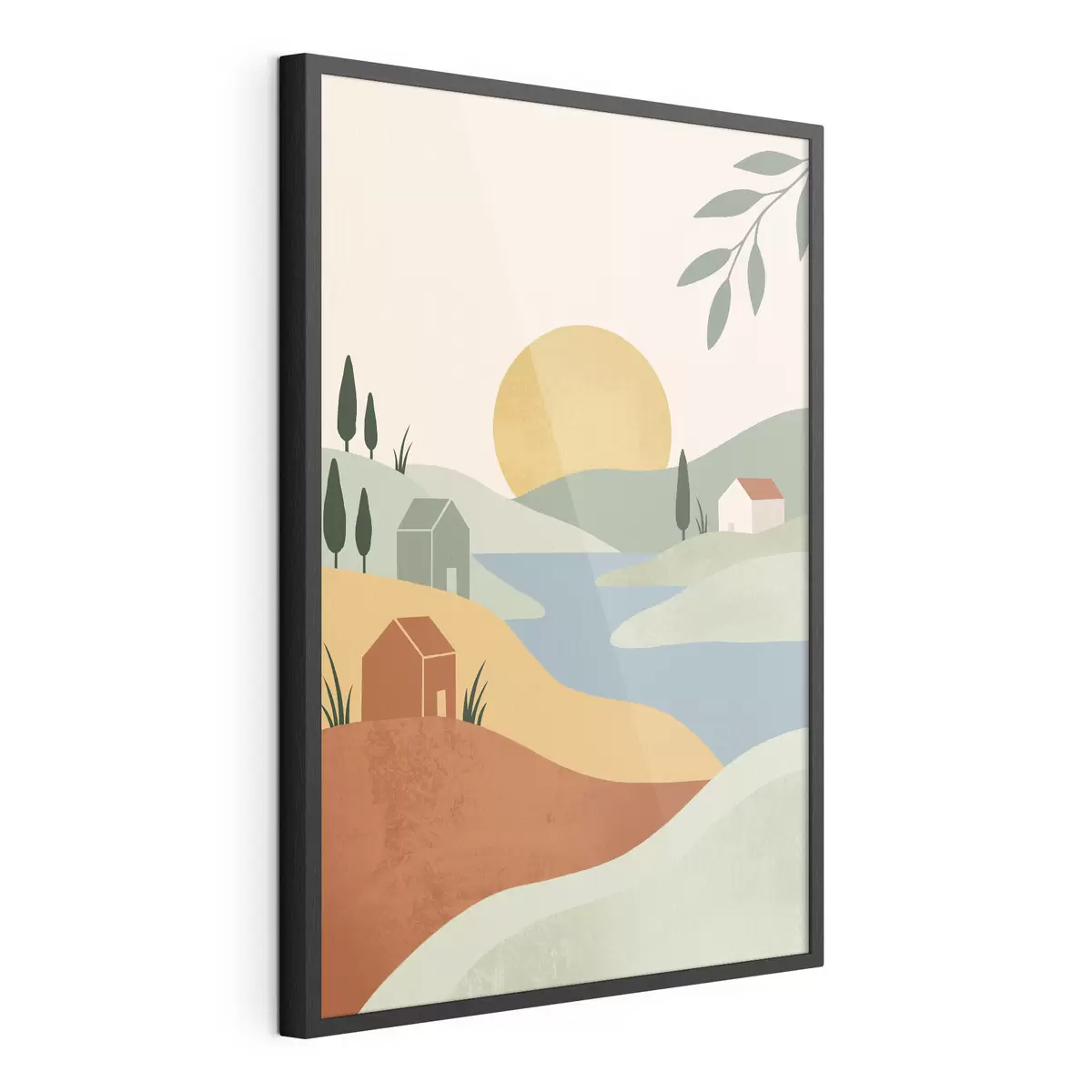 Poster Paesaggio sereno dai colori tenui f50729