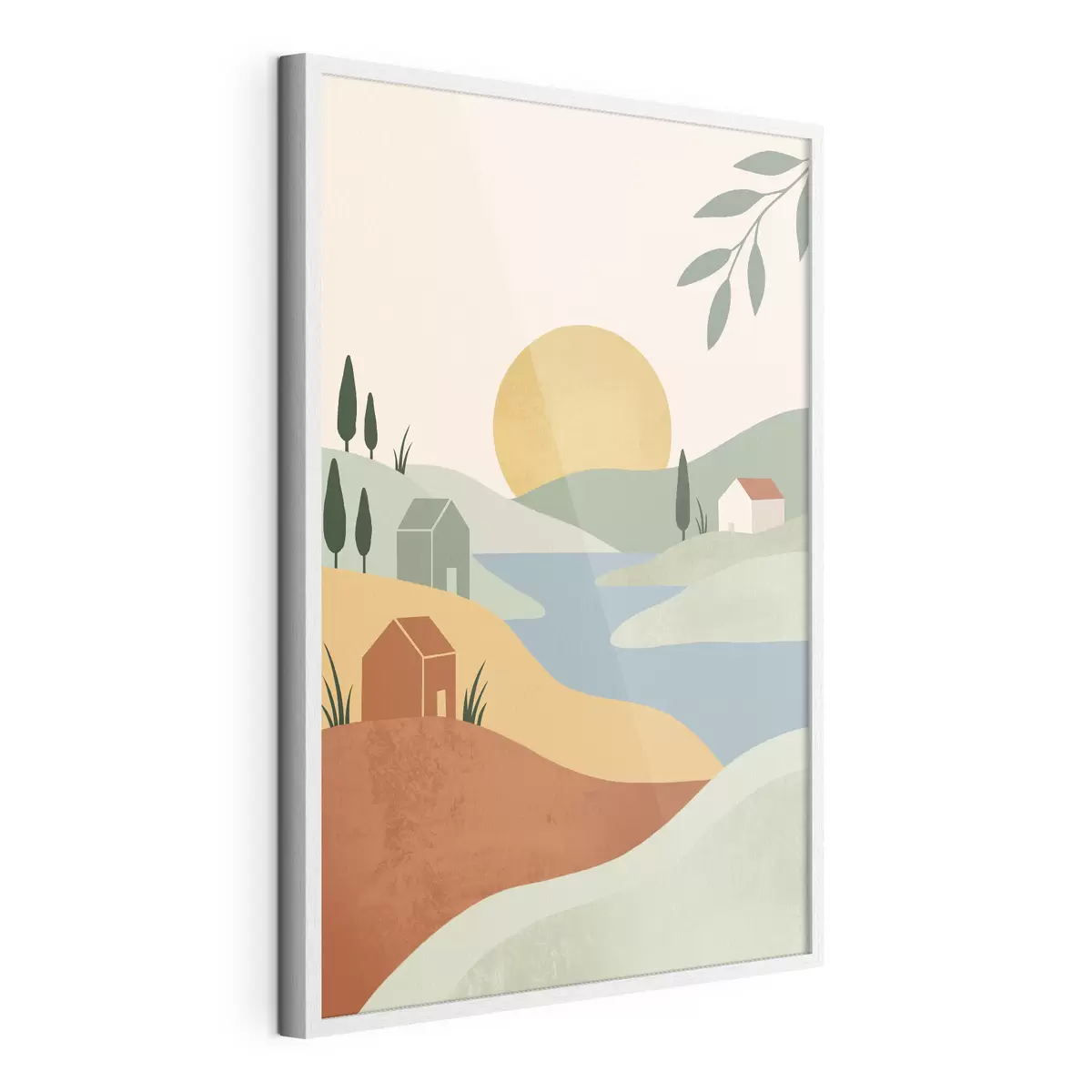 Poster Paesaggio sereno dai colori tenui f50729