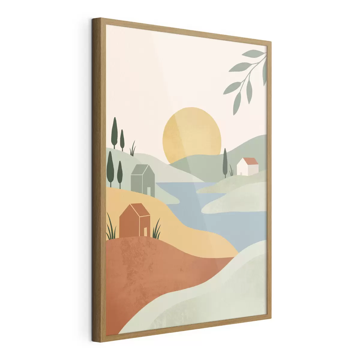 Poster Paesaggio sereno dai colori tenui f50729