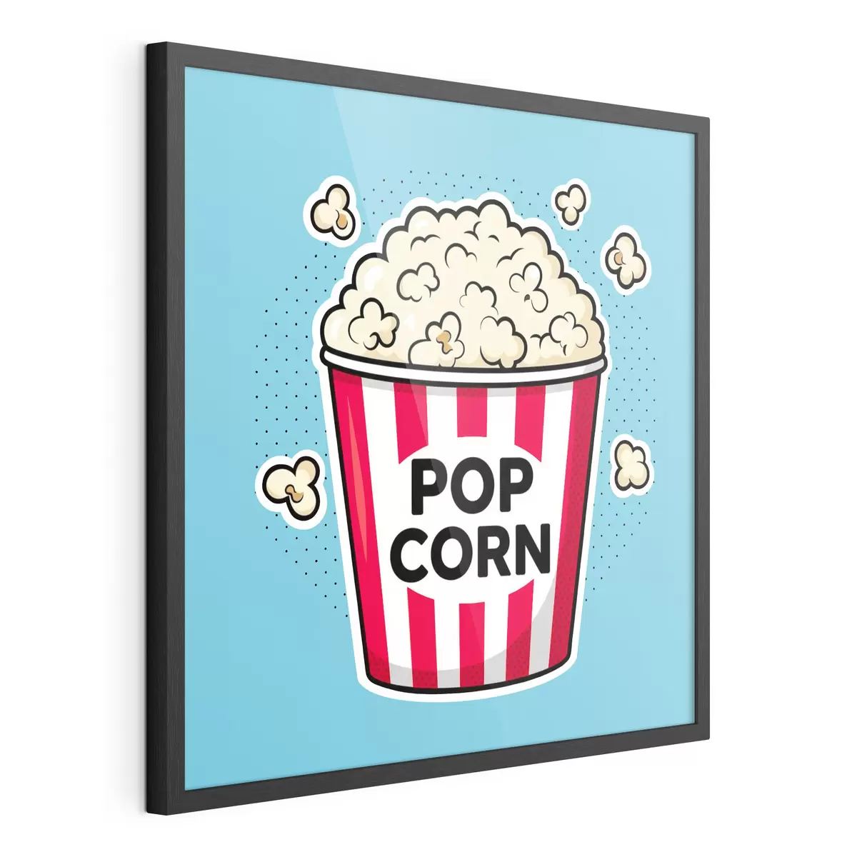Poster L'ora della merenda con deliziosi popcorn f50791