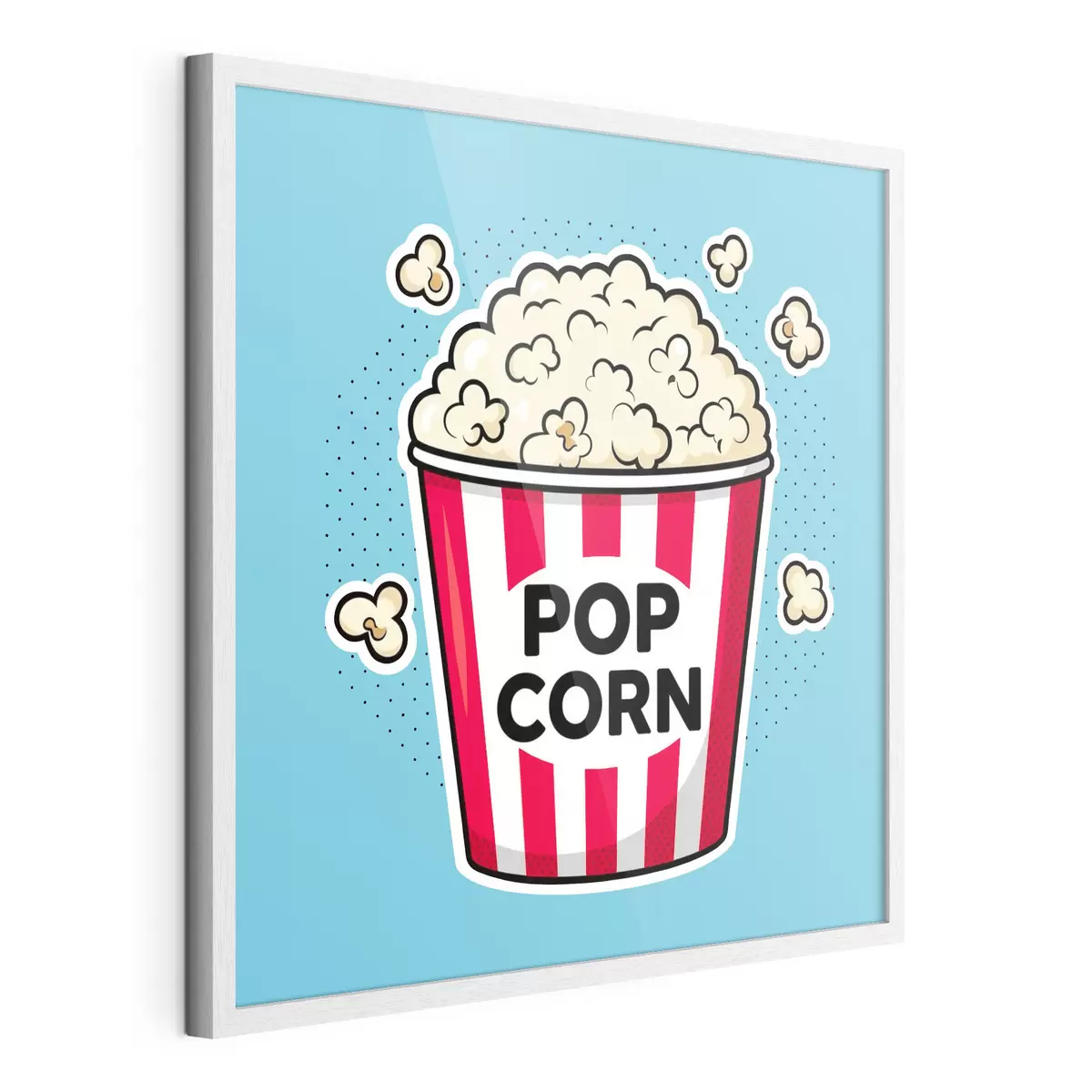 Poster L'ora della merenda con deliziosi popcorn f50791