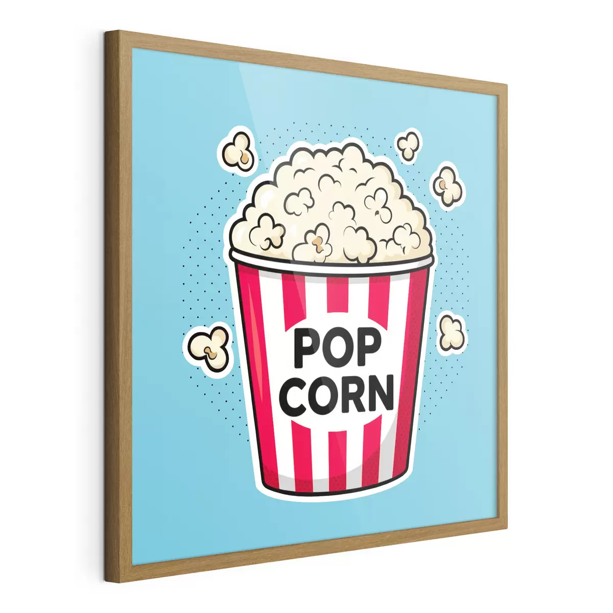 Poster L'ora della merenda con deliziosi popcorn f50791