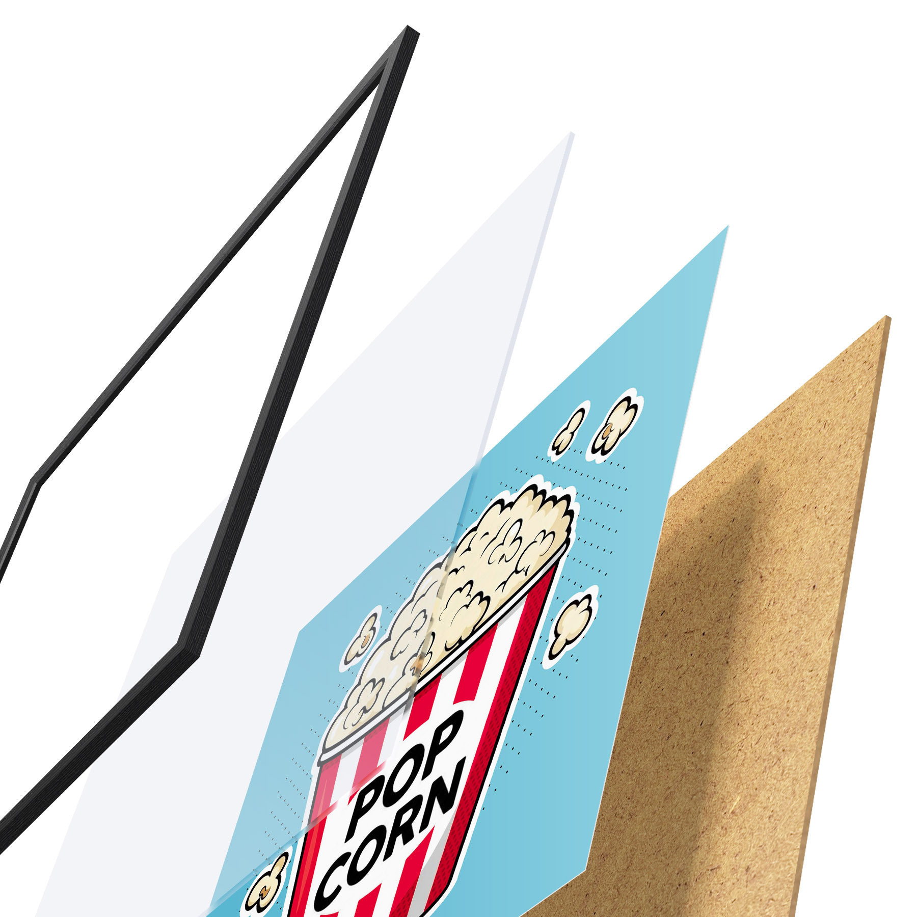 Poster L'ora della merenda con deliziosi popcorn f50791