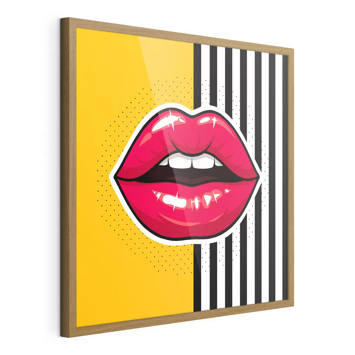 Poster Labbra audaci su uno sfondo vivace f50790