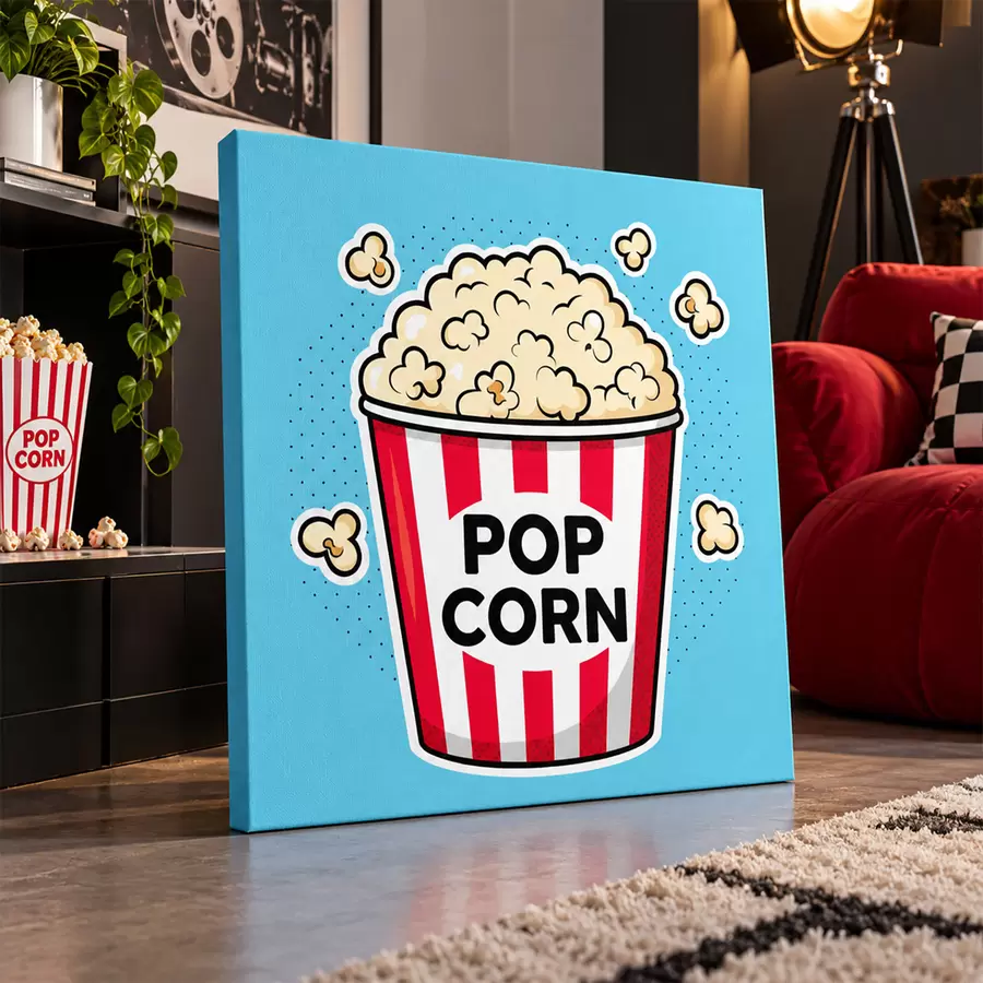 carta da parati L'ora della merenda con deliziosi popcorn nr. s50791