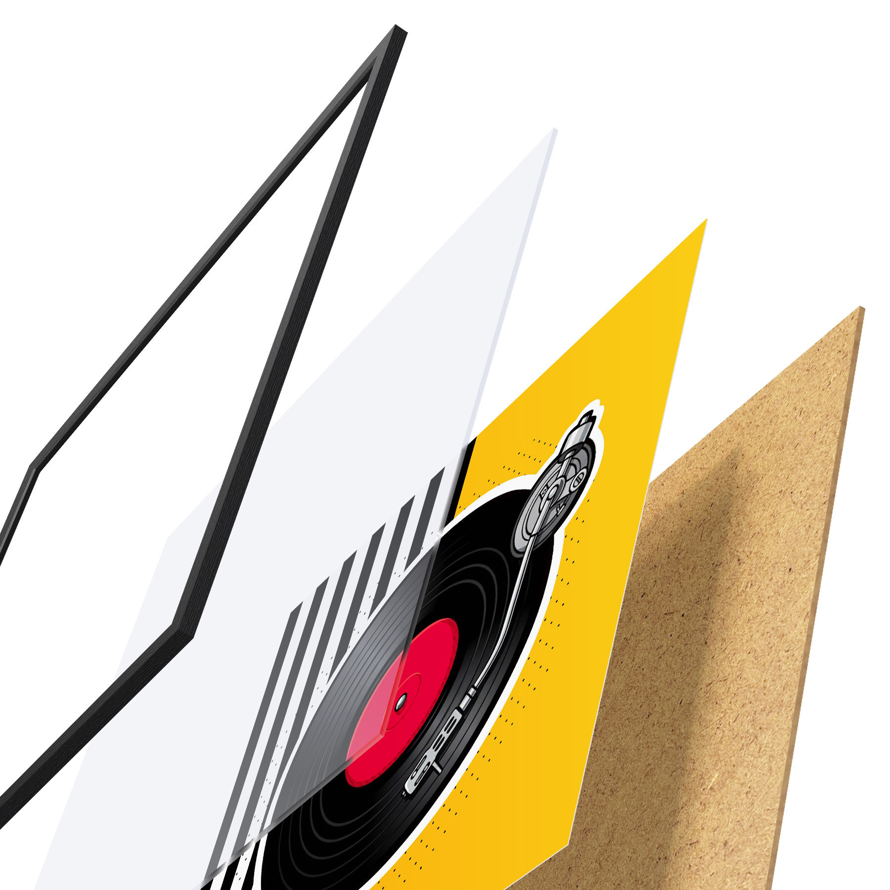 Poster Giradischi di design dai colori vivaci f50789