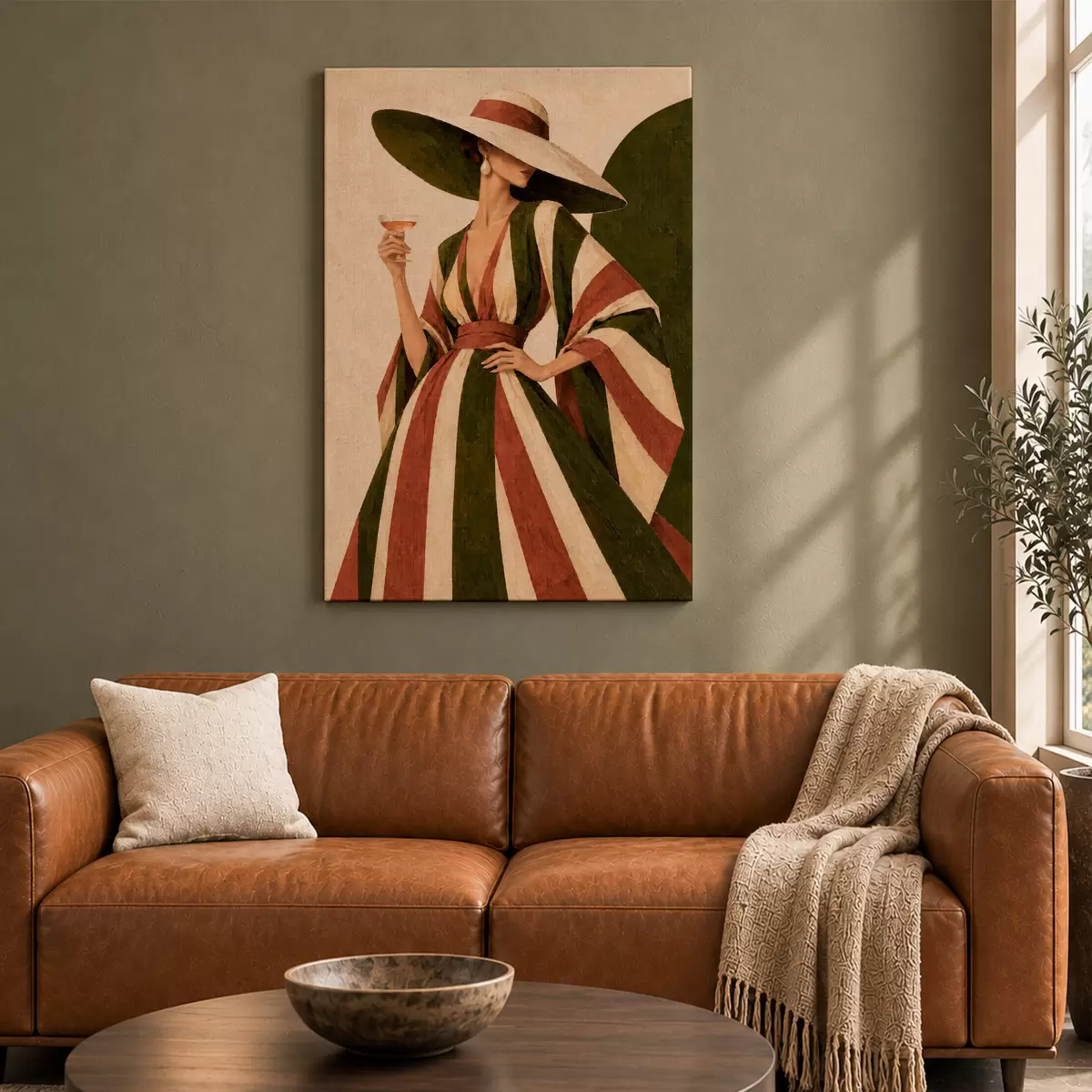 Quadro Eleganza chic accompagnata da un drink raffinato nr. s50880