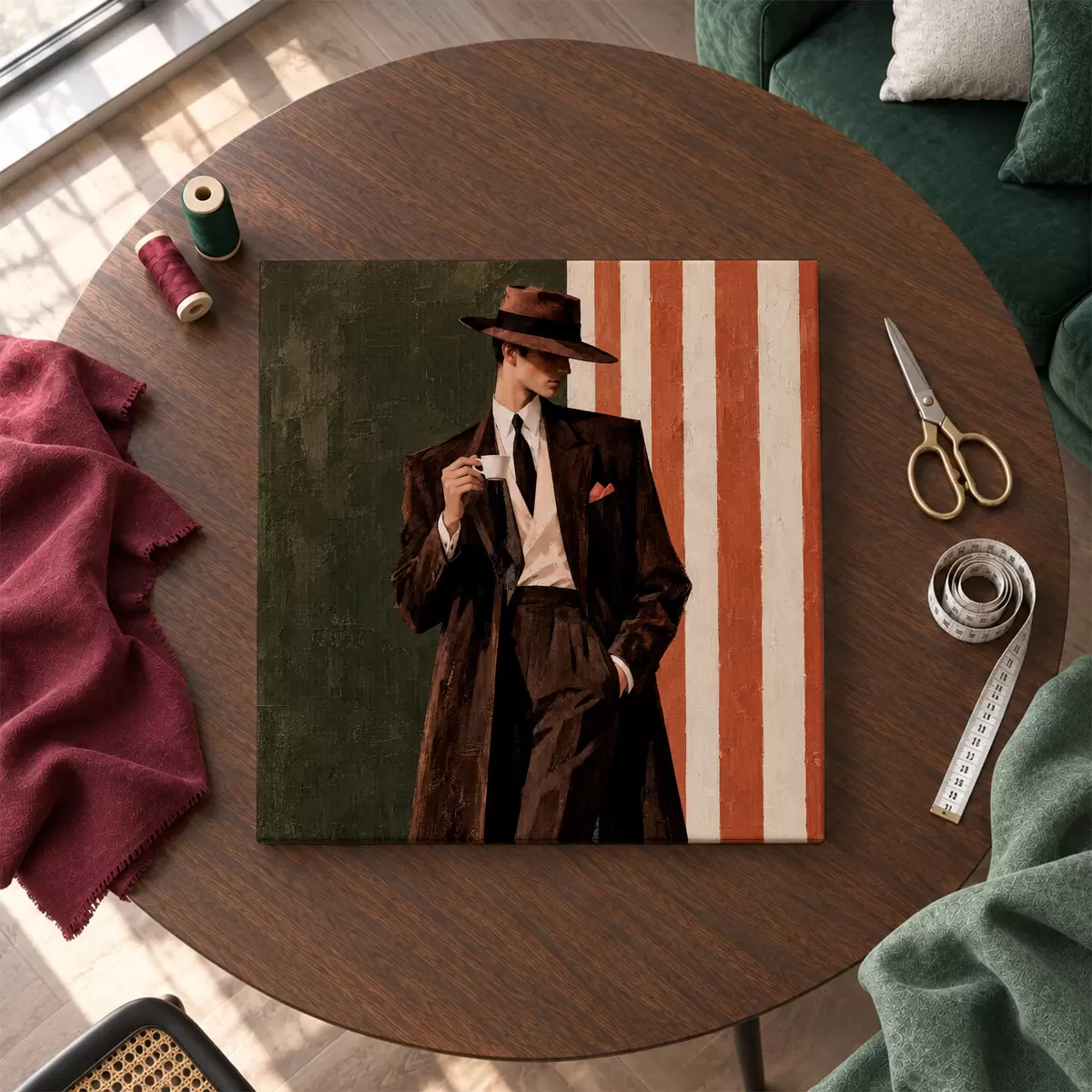 Quadro Un uomo elegante che si gode un momento di tranquillità nr. s50883