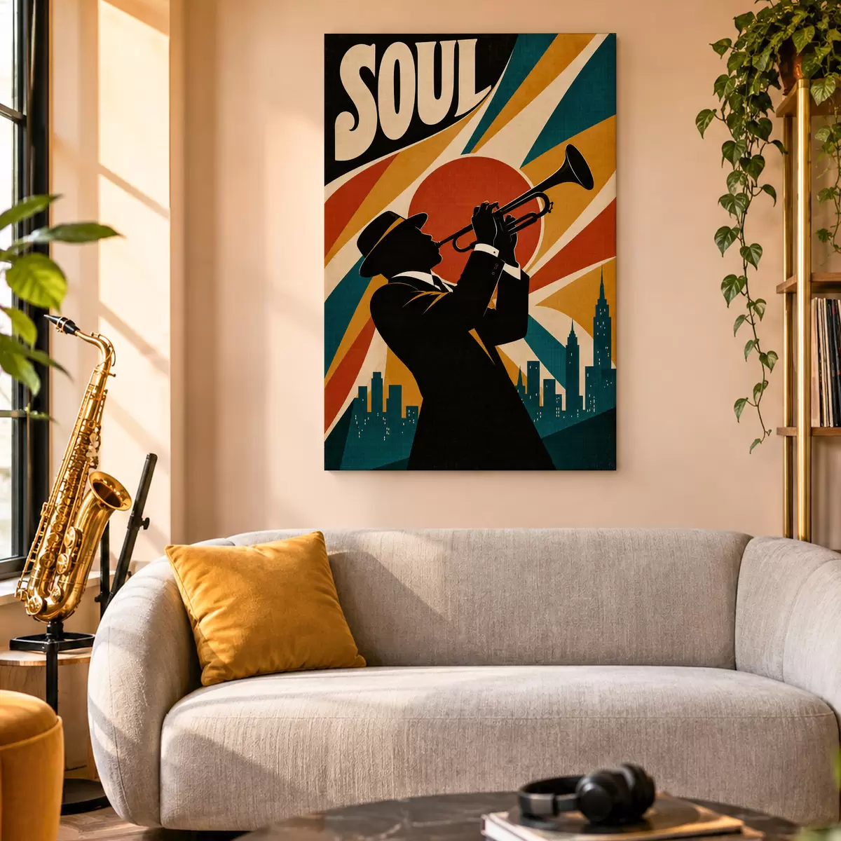 Quadro Le note del jazz risuonano per tutta la città nr. s50925