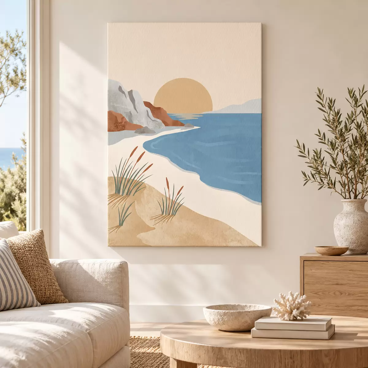 Quadro Spiaggia serena al tramonto: tranquillità nr. s50731