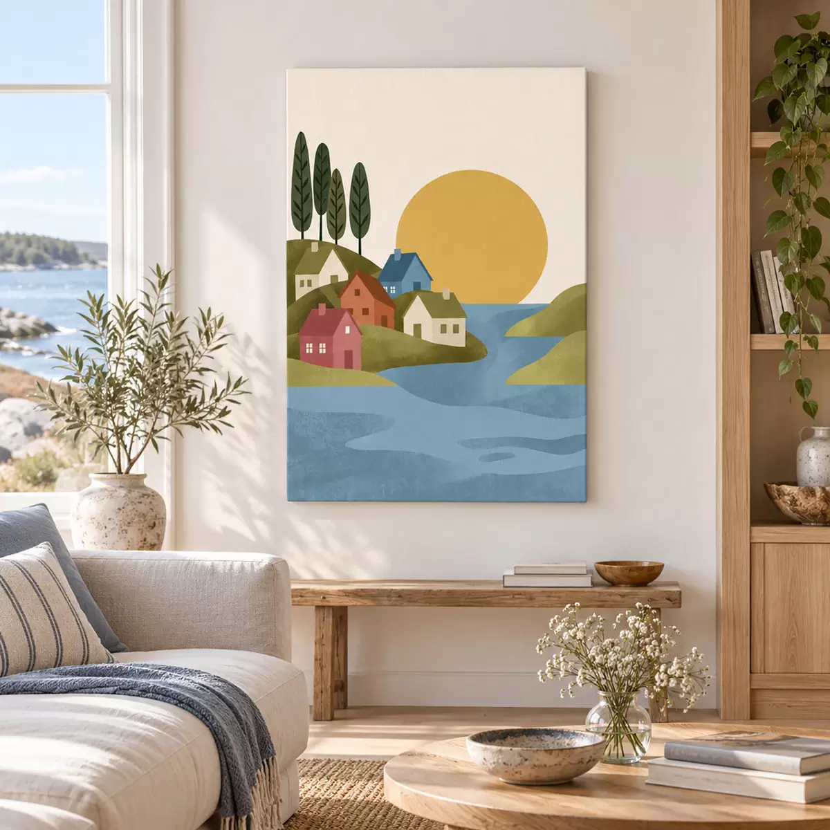Quadro Case pittoresche in riva alle acque tranquille nr. s50734