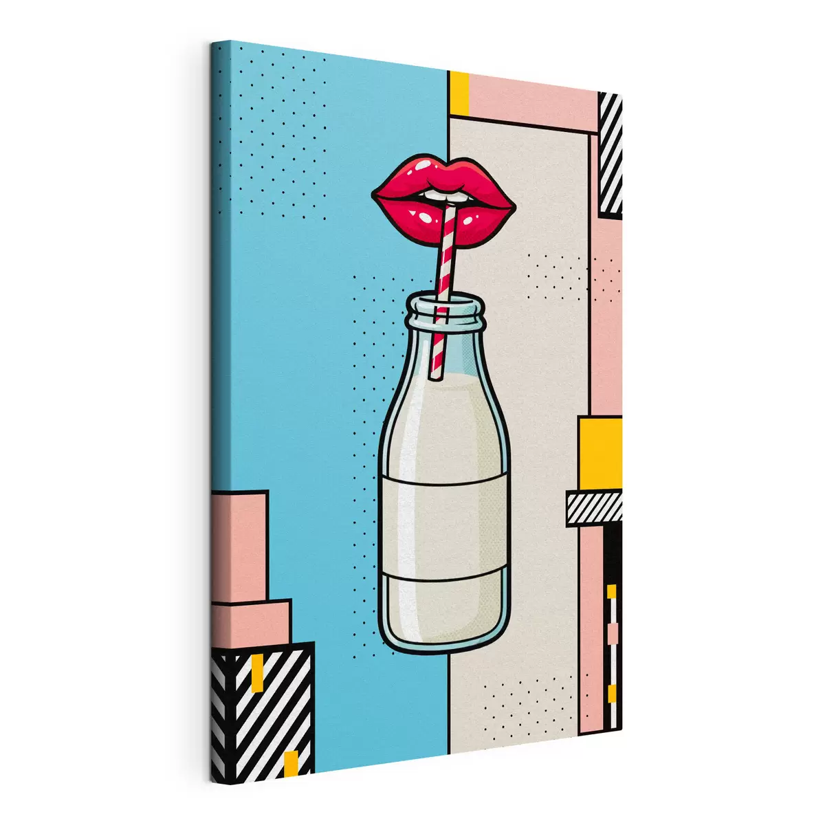 Quadro Bevi da un'elegante bottiglia da latte nr. s50786