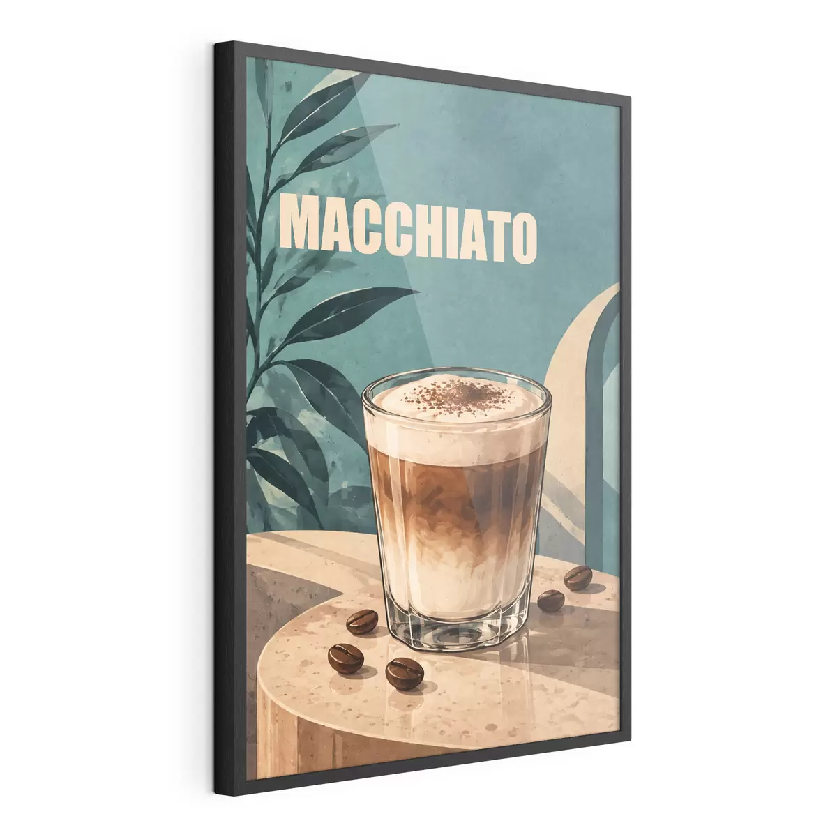 Poster Un delizioso macchiato in un bicchiere f50875
