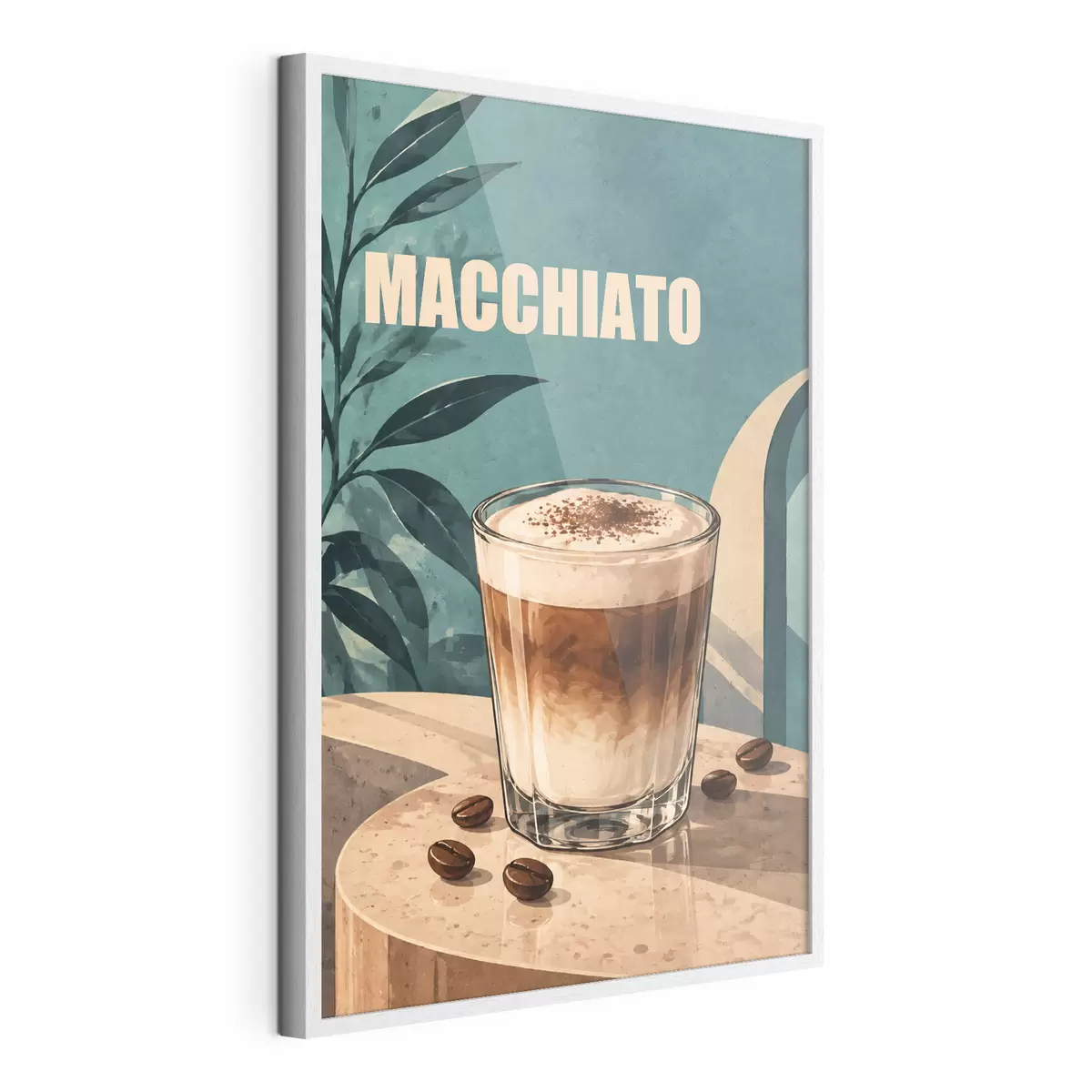 Poster Un delizioso macchiato in un bicchiere f50875