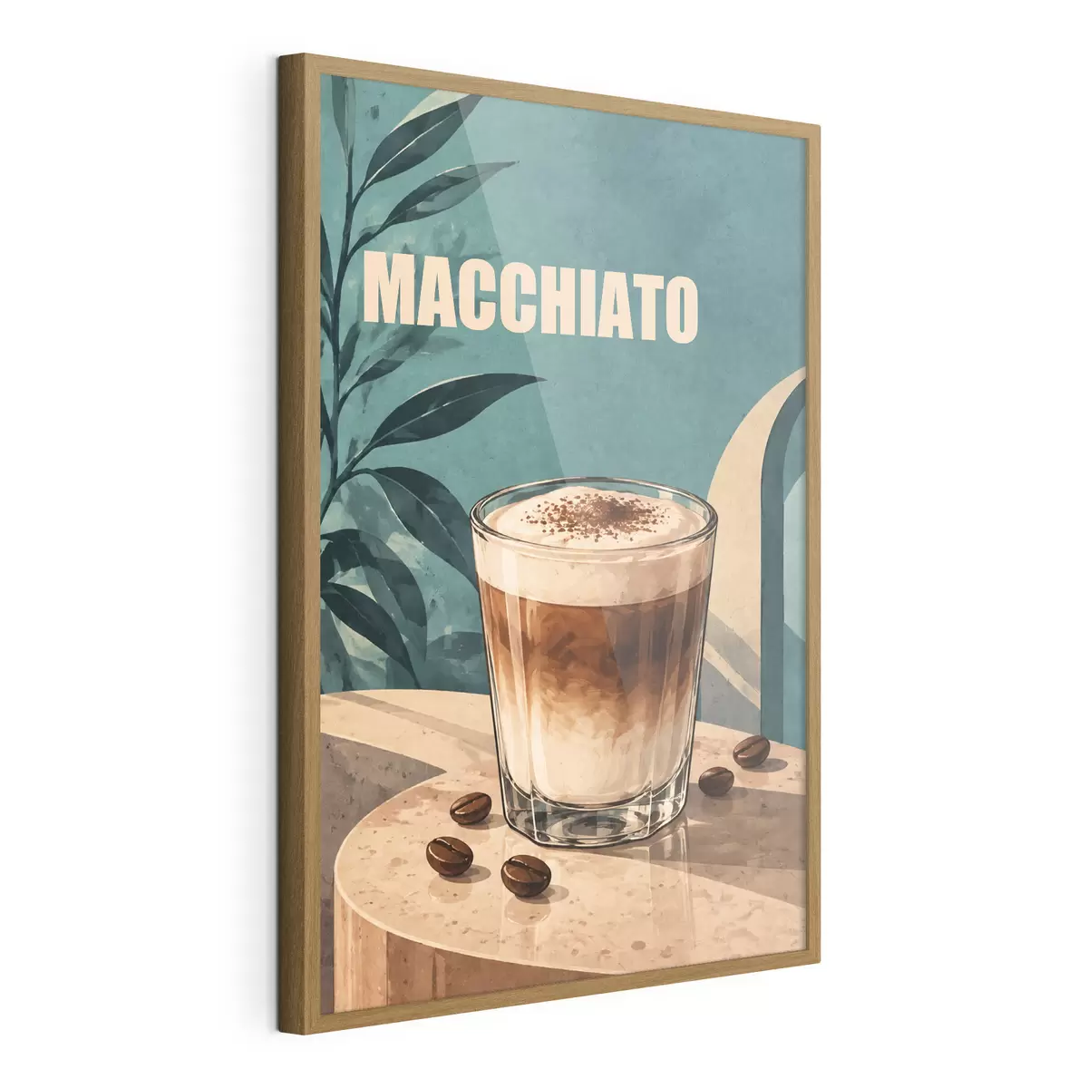 Poster Un delizioso macchiato in un bicchiere f50875