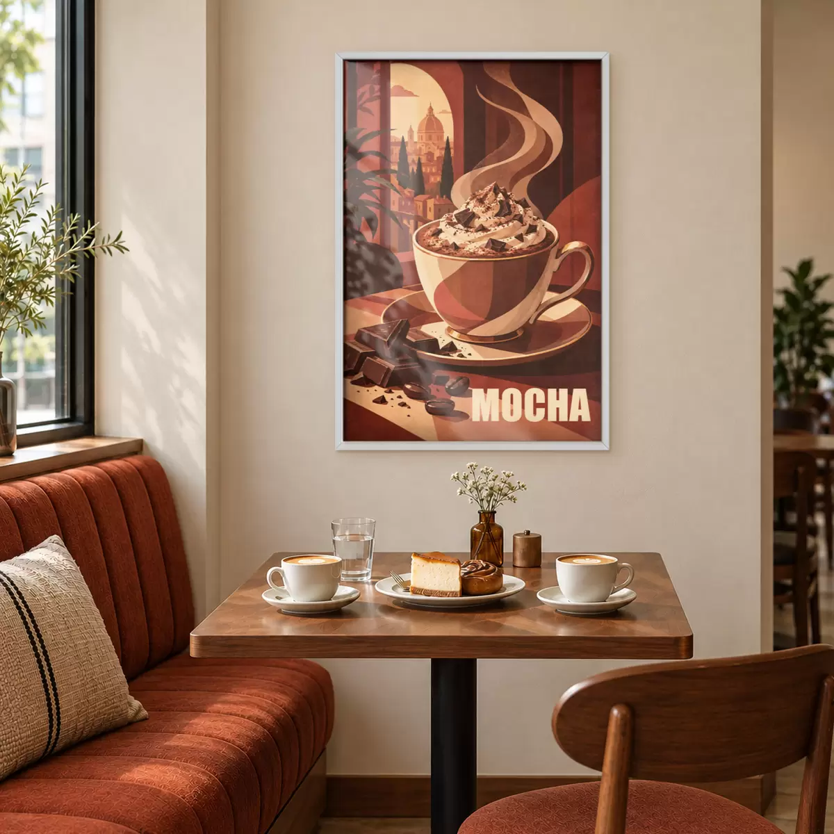 Poster Moka calda con guarnizione cremosa f50876