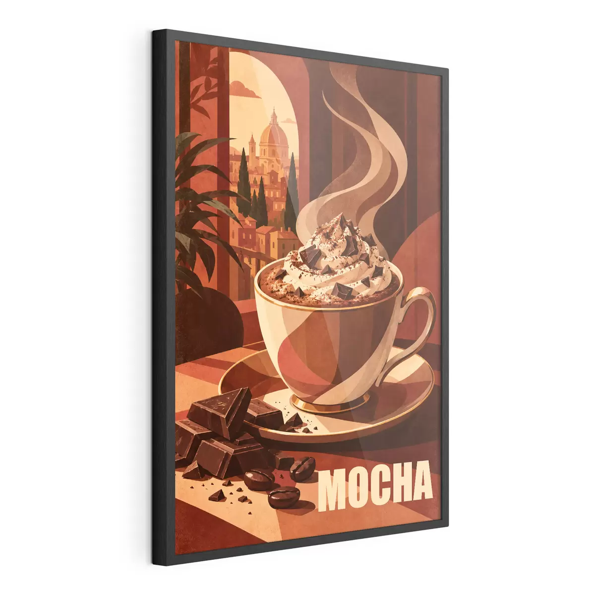 Poster Moka calda con guarnizione cremosa f50876