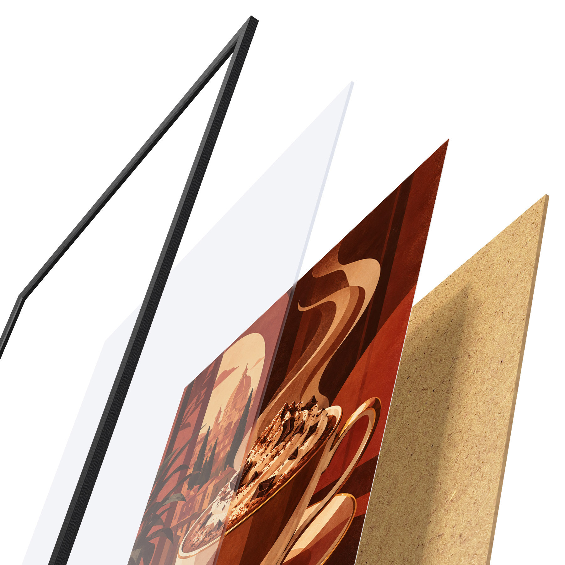 Poster Moka calda con guarnizione cremosa f50876