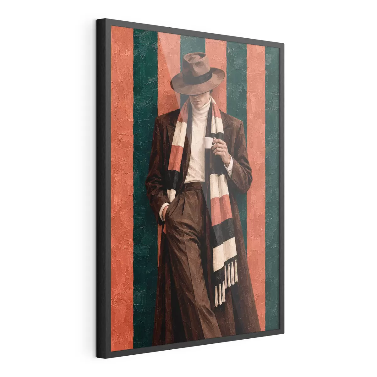 Poster Una figura elegante con una tazza in mano f50884