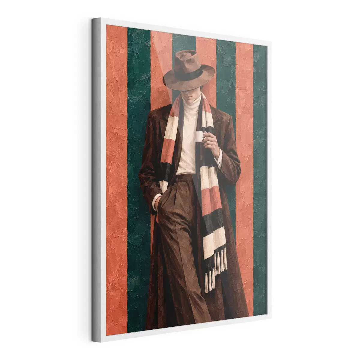 Poster Una figura elegante con una tazza in mano f50884