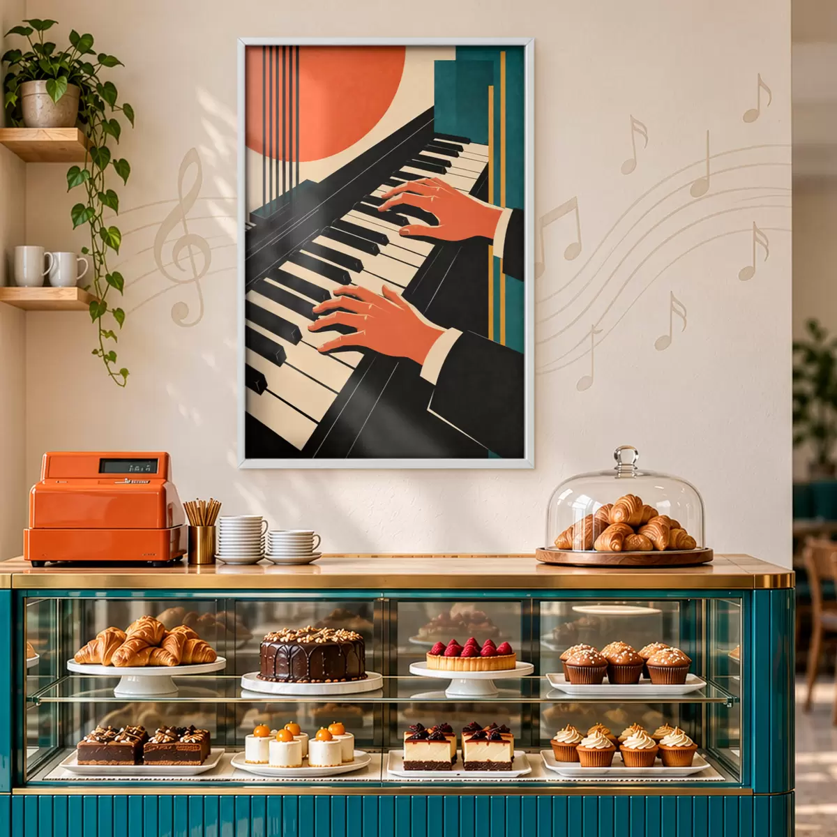 Poster Suonare melodie sui tasti del pianoforte f50922