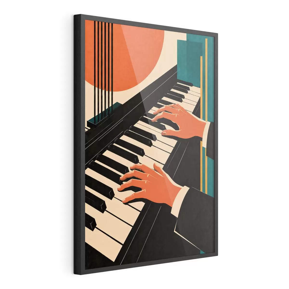 Poster Suonare melodie sui tasti del pianoforte f50922
