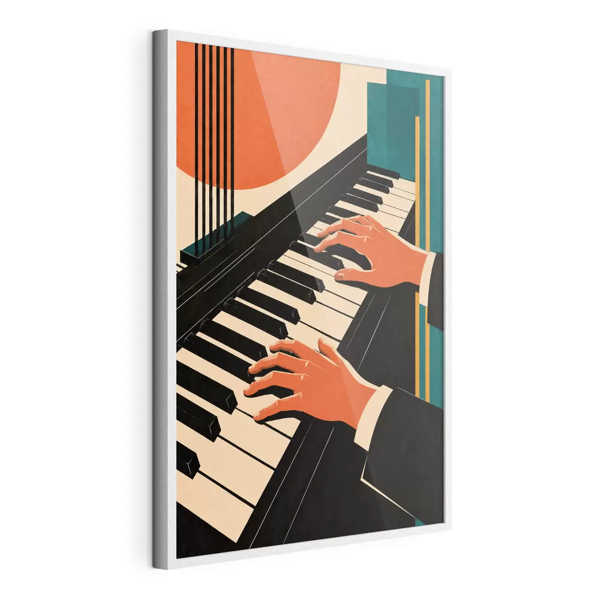 Poster Suonare melodie sui tasti del pianoforte f50922