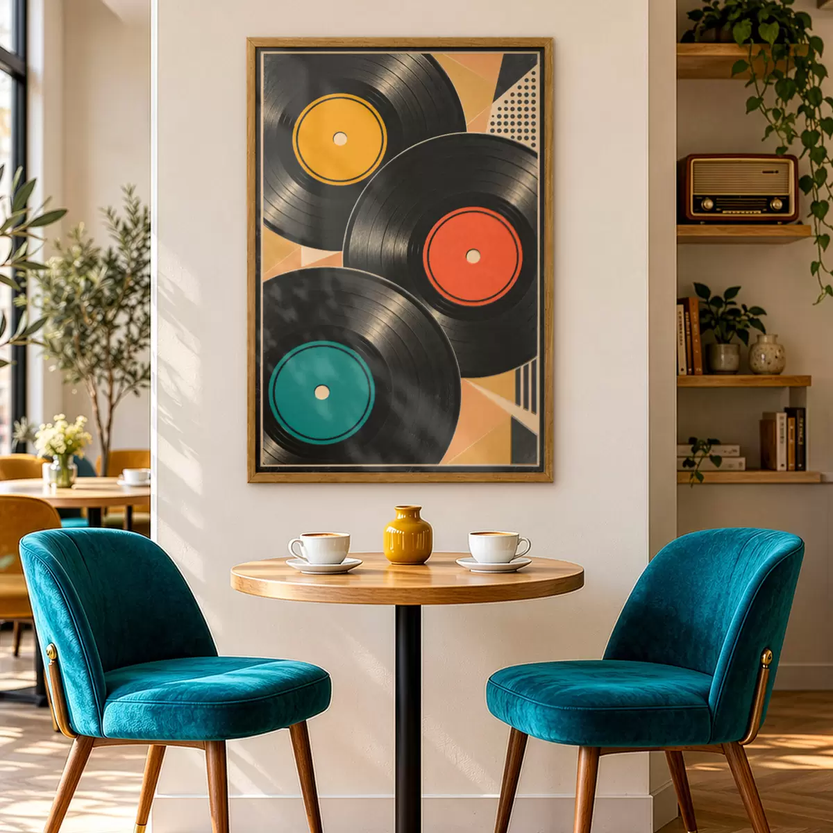 Poster Dischi in vinile colorati in armonia f50923