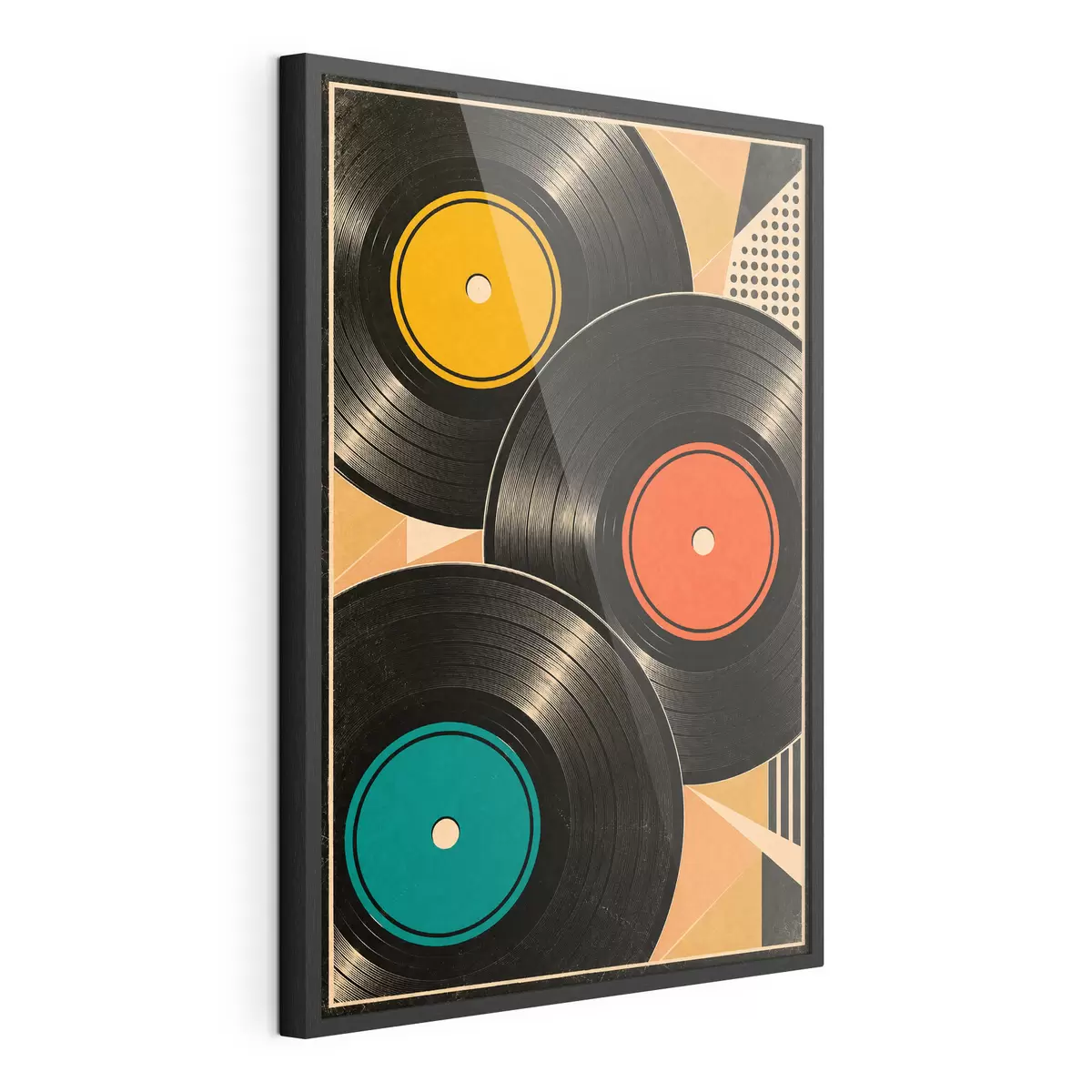 Poster Dischi in vinile colorati in armonia f50923