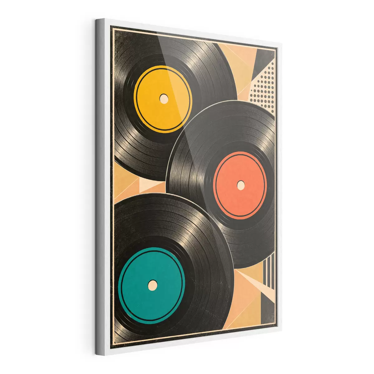 Poster Dischi in vinile colorati in armonia f50923