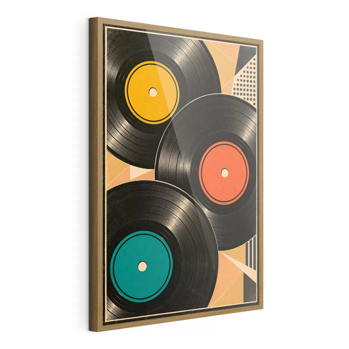 Poster Dischi in vinile colorati in armonia f50923