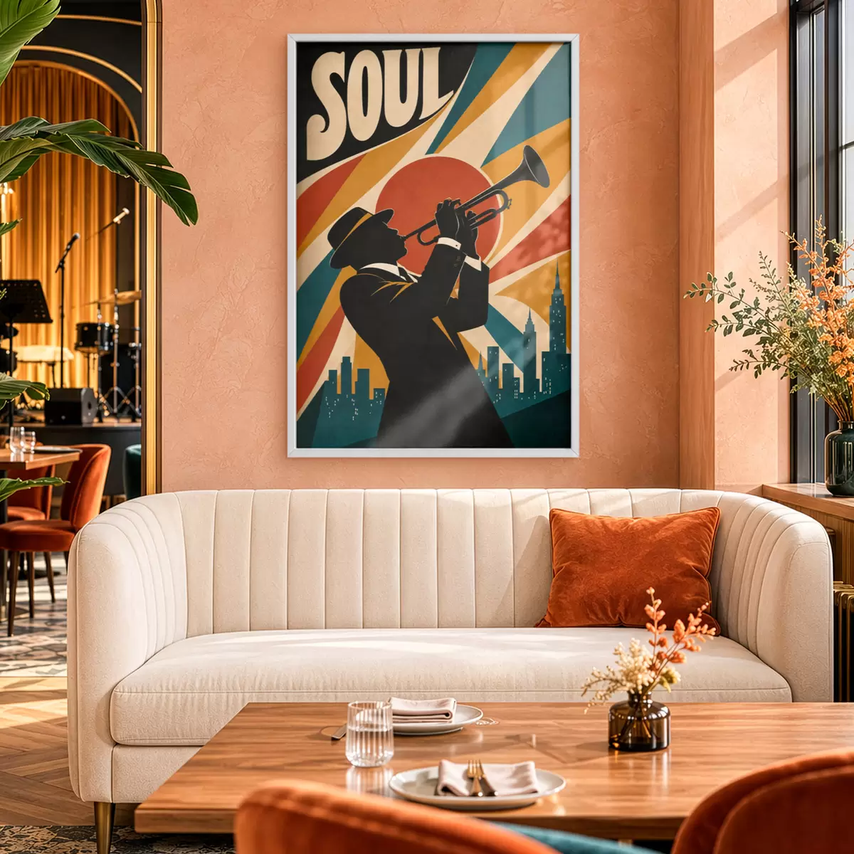 Poster Il jazz risuona tra i grattacieli della città f50925