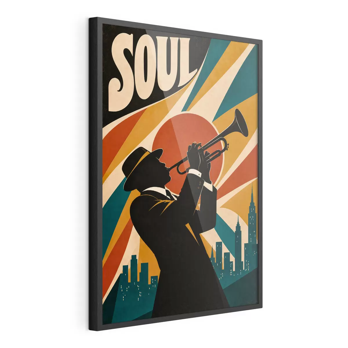 Poster Il jazz risuona tra i grattacieli della città f50925