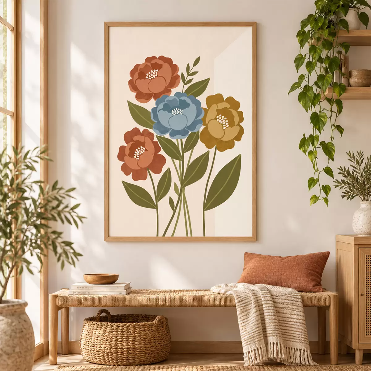 Poster Incantevole bouquet di fiori illustrati f50730