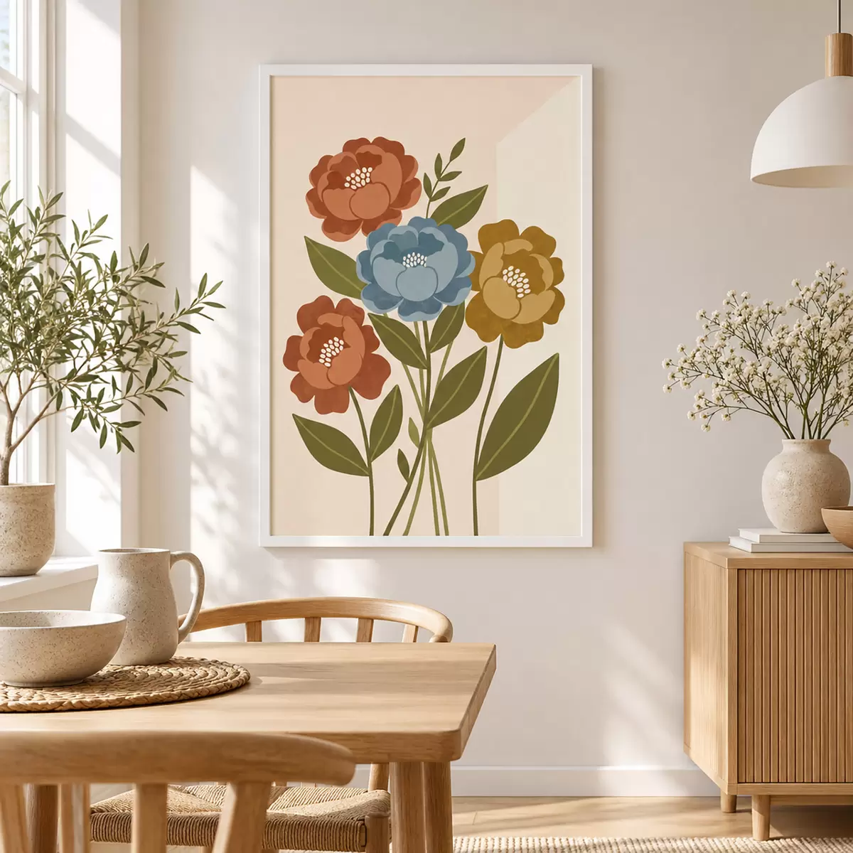Poster Incantevole bouquet di fiori illustrati f50730