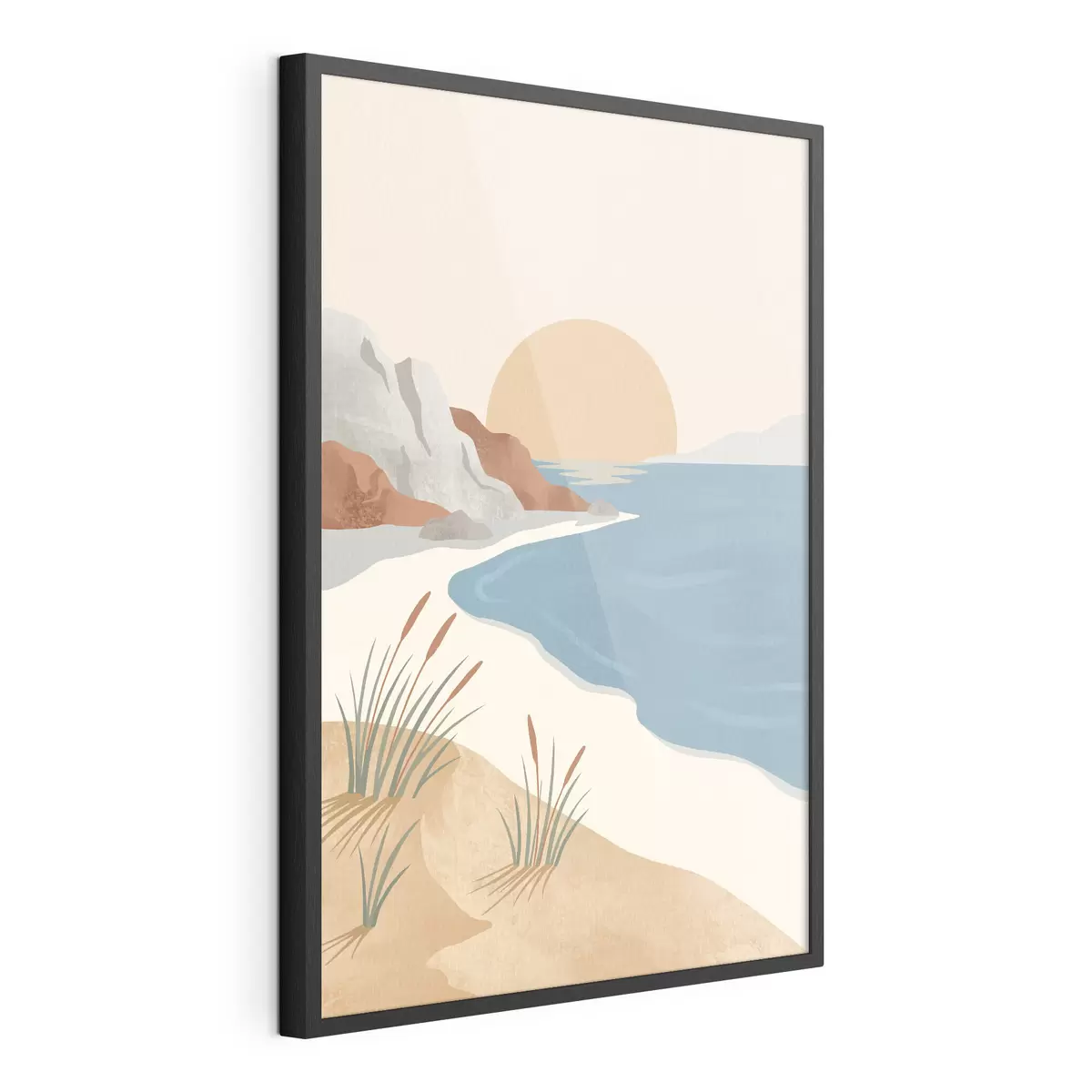 Poster Spiaggia serena al tramonto: tranquillità f50731