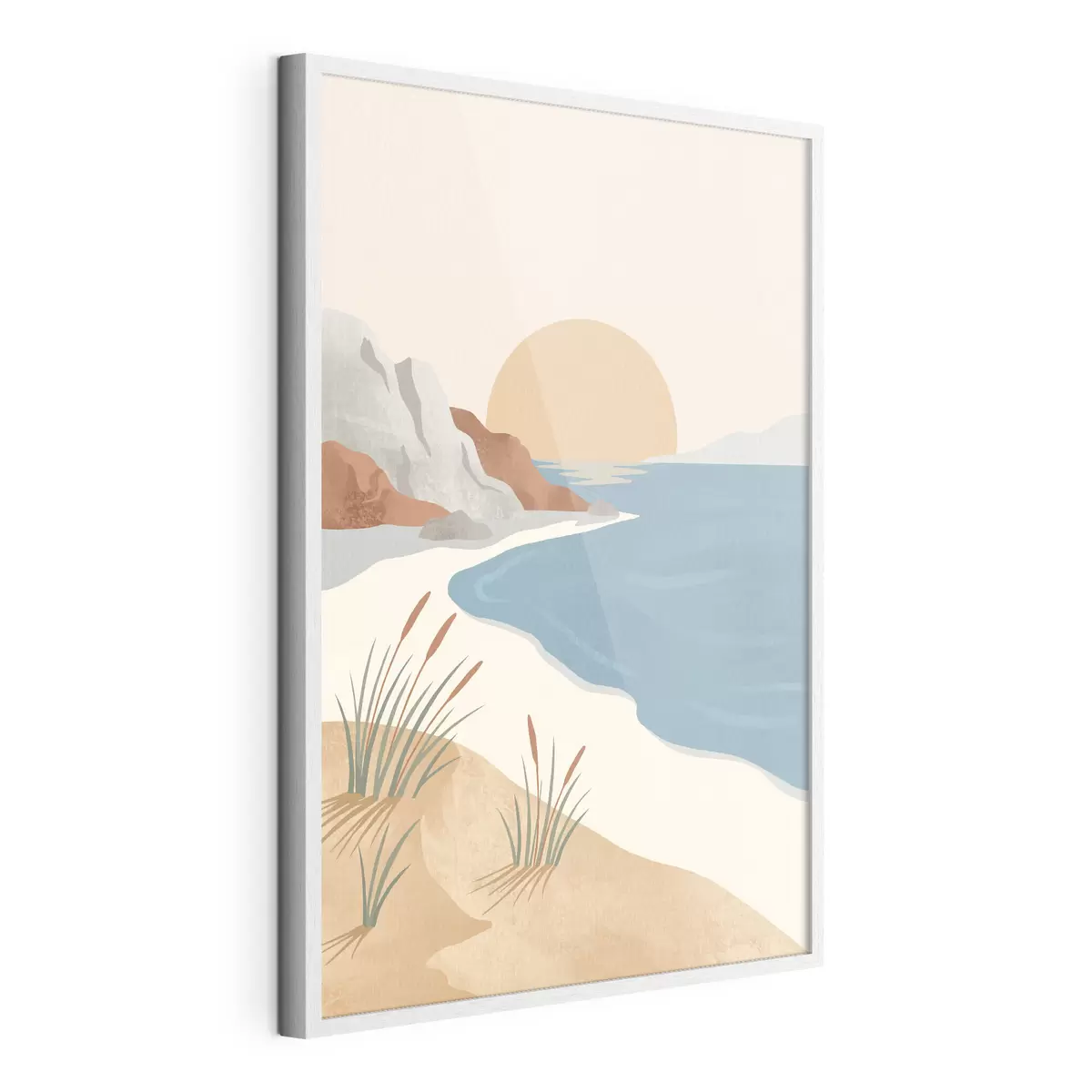 Poster Spiaggia serena al tramonto: tranquillità f50731