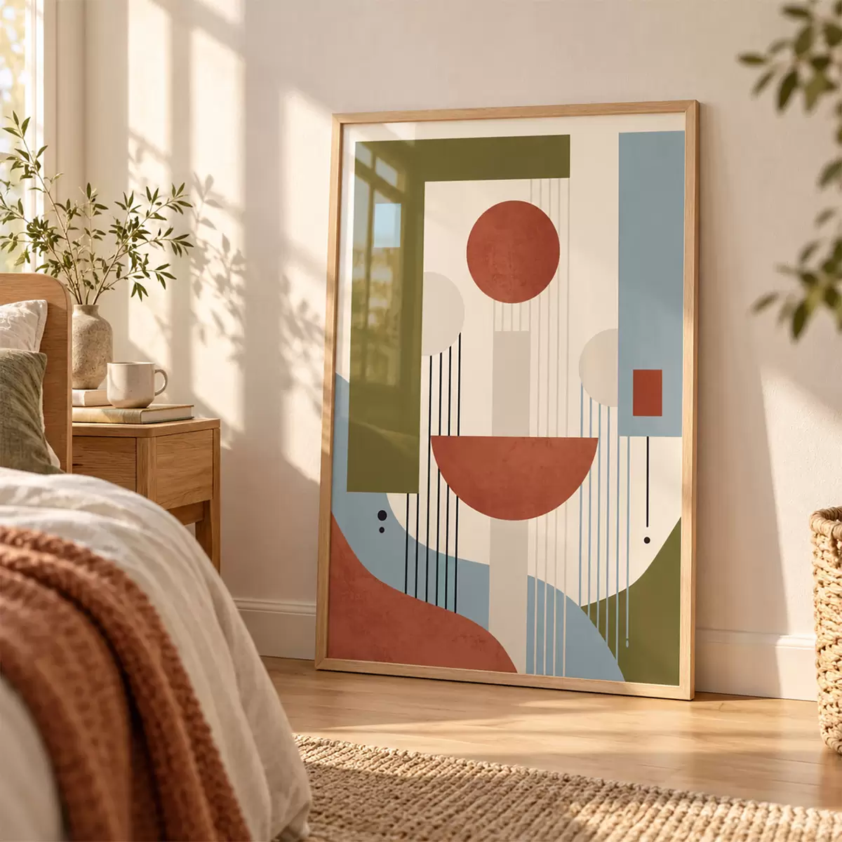 Poster Forme astratte nei toni della terra f50732