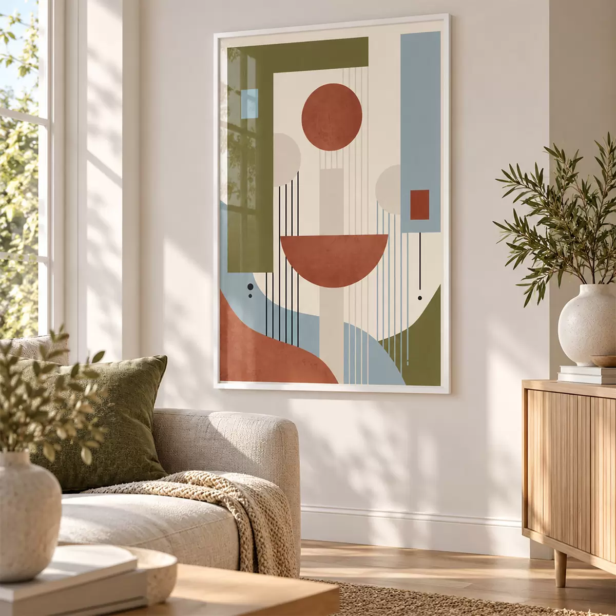 Poster Forme astratte nei toni della terra f50732