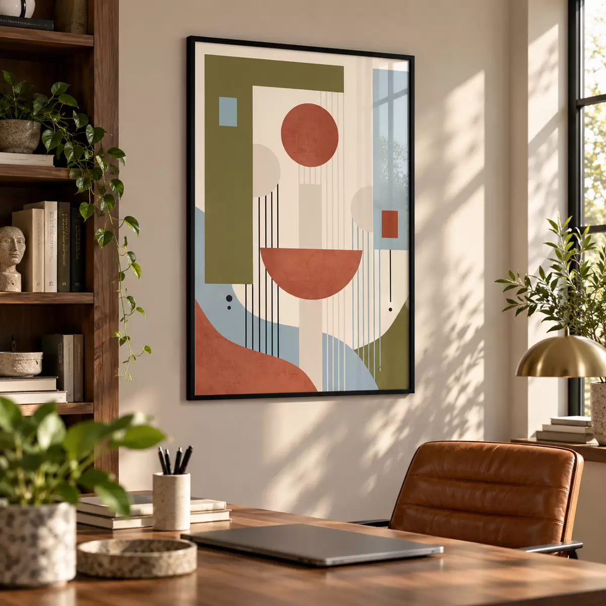 Poster Forme astratte nei toni della terra f50732