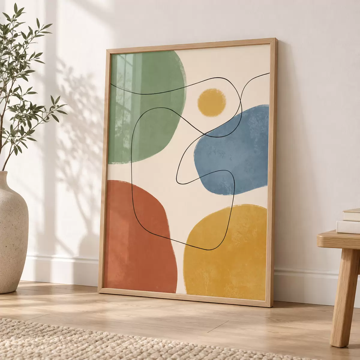 Poster Colori astratti con linee sinuose f50736