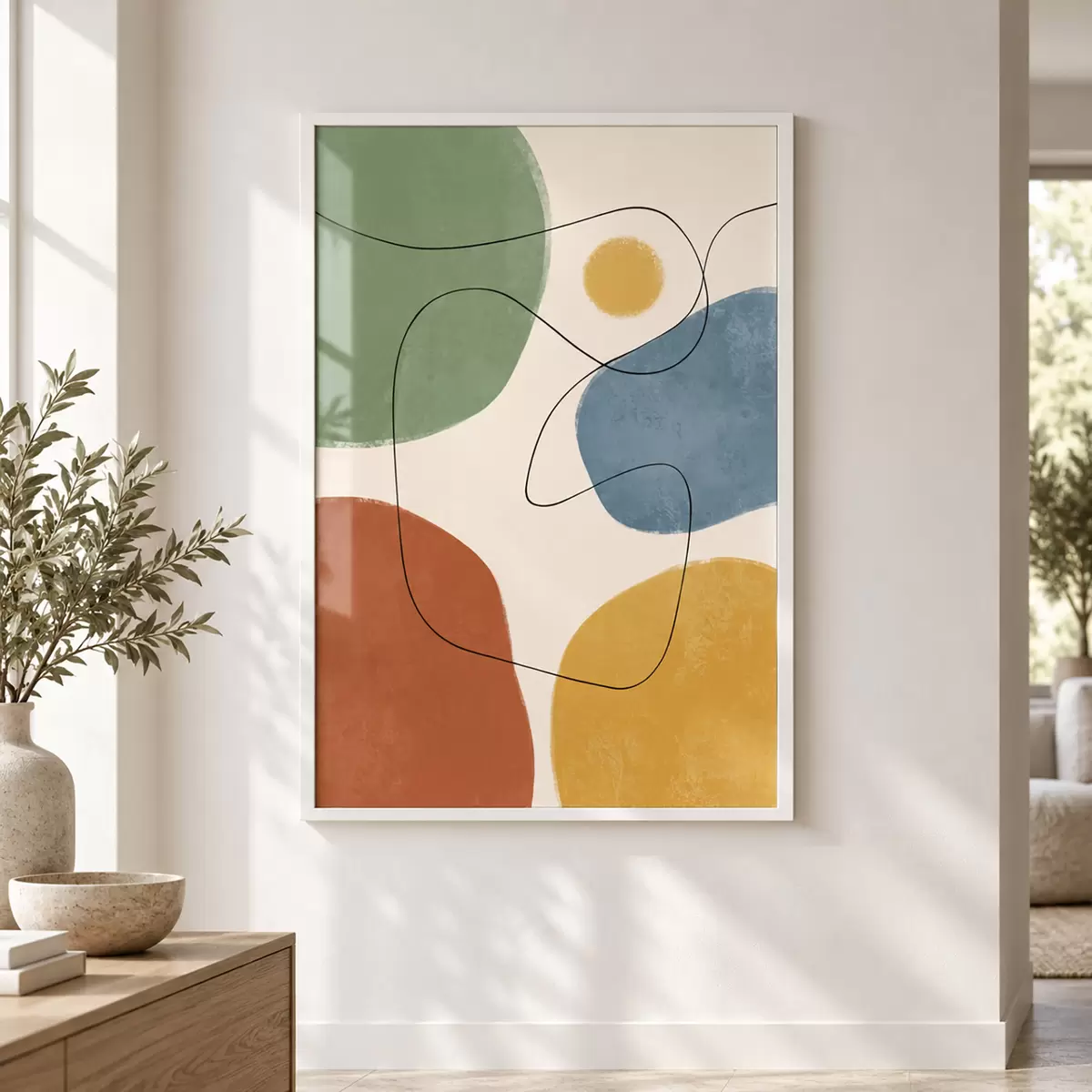 Poster Colori astratti con linee sinuose f50736
