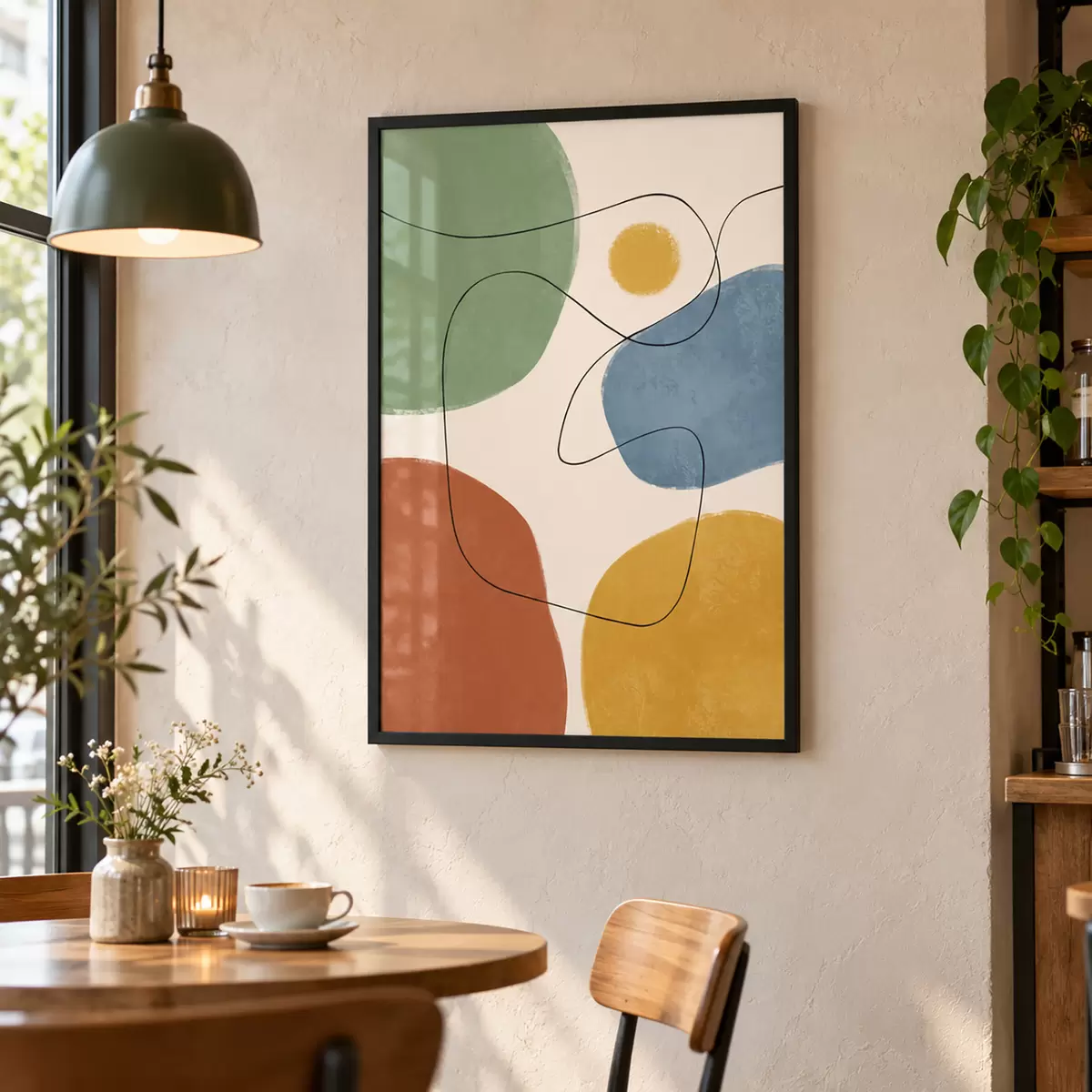 Poster Colori astratti con linee sinuose f50736